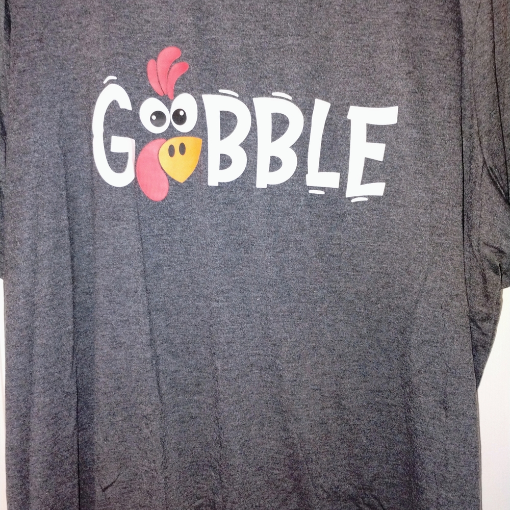Gray Gobble Graphic Tee 5X PTP 29"